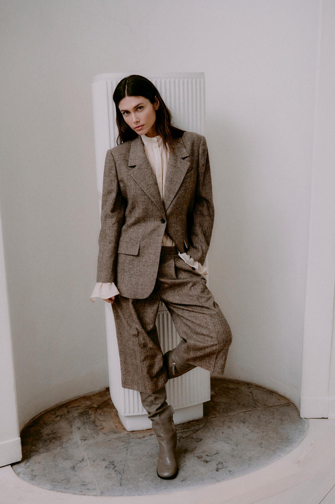 Heri Tartan culottebukser - Brown Check